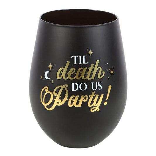 Til Death Do Us Party Stemless Wine Glass