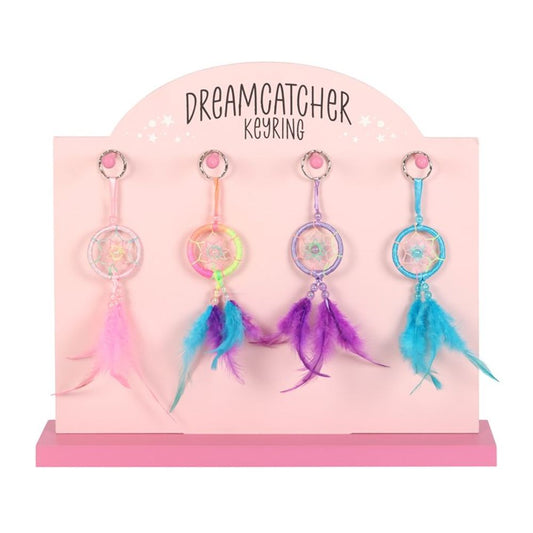 Set of 32 Mini Pastel Dreamcatchers on Display