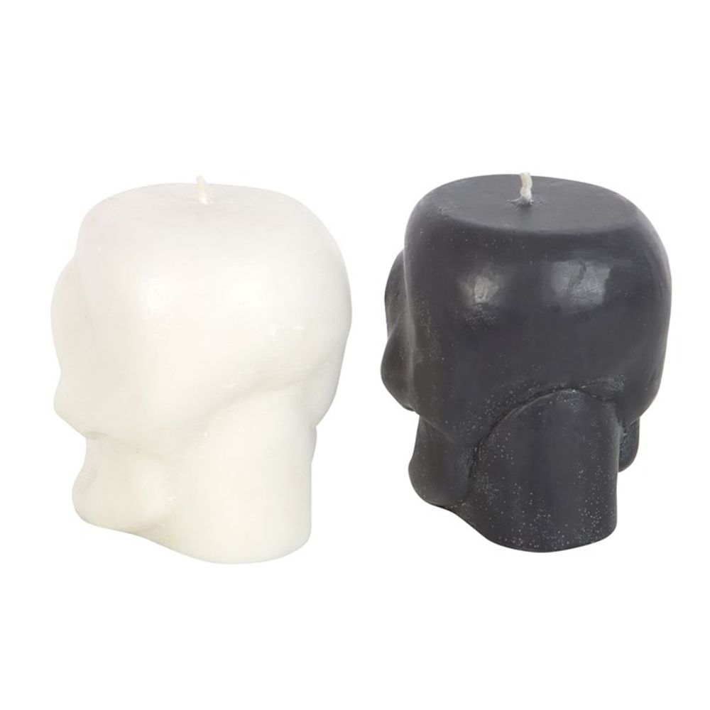 Set of 12 Opium & White Sage Skull Candles in Display