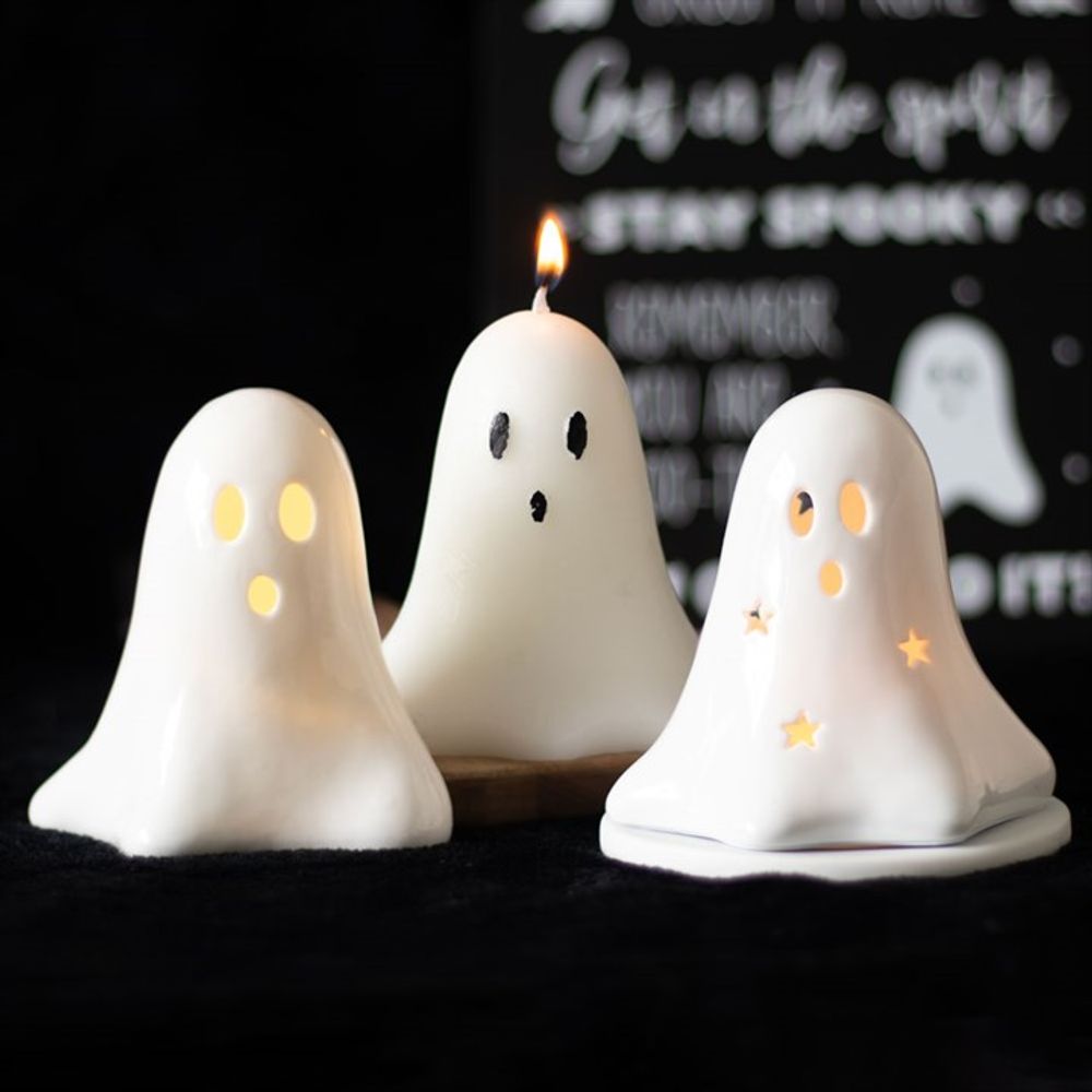 10cm Unscented Ghost Candle