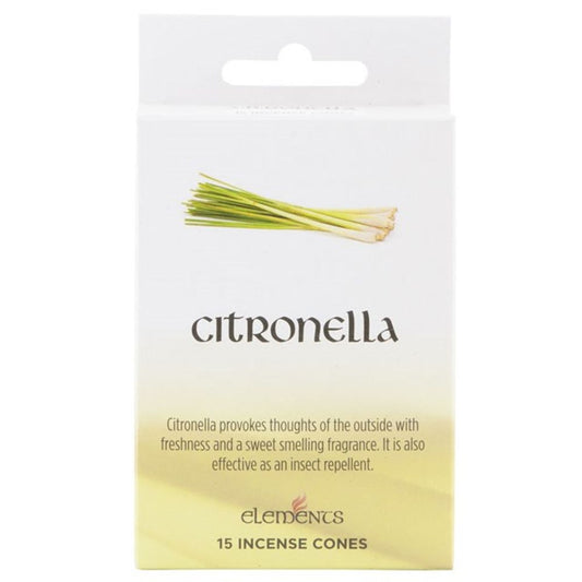 Set of 12 Packets of Elements Citronella Incense Cones