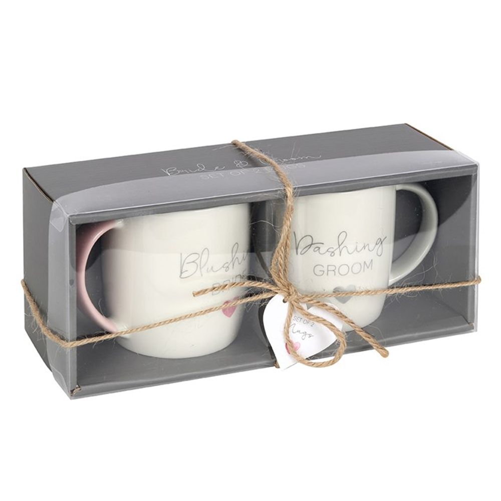 Blushing Bride Dashing Groom Ceramic Mug Set