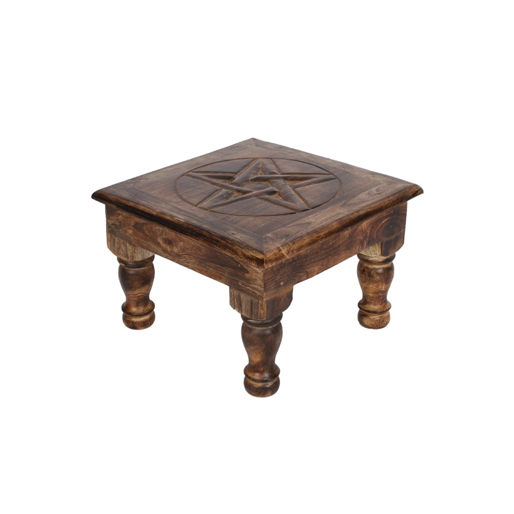Mango Wood Pentagram Altar Table
