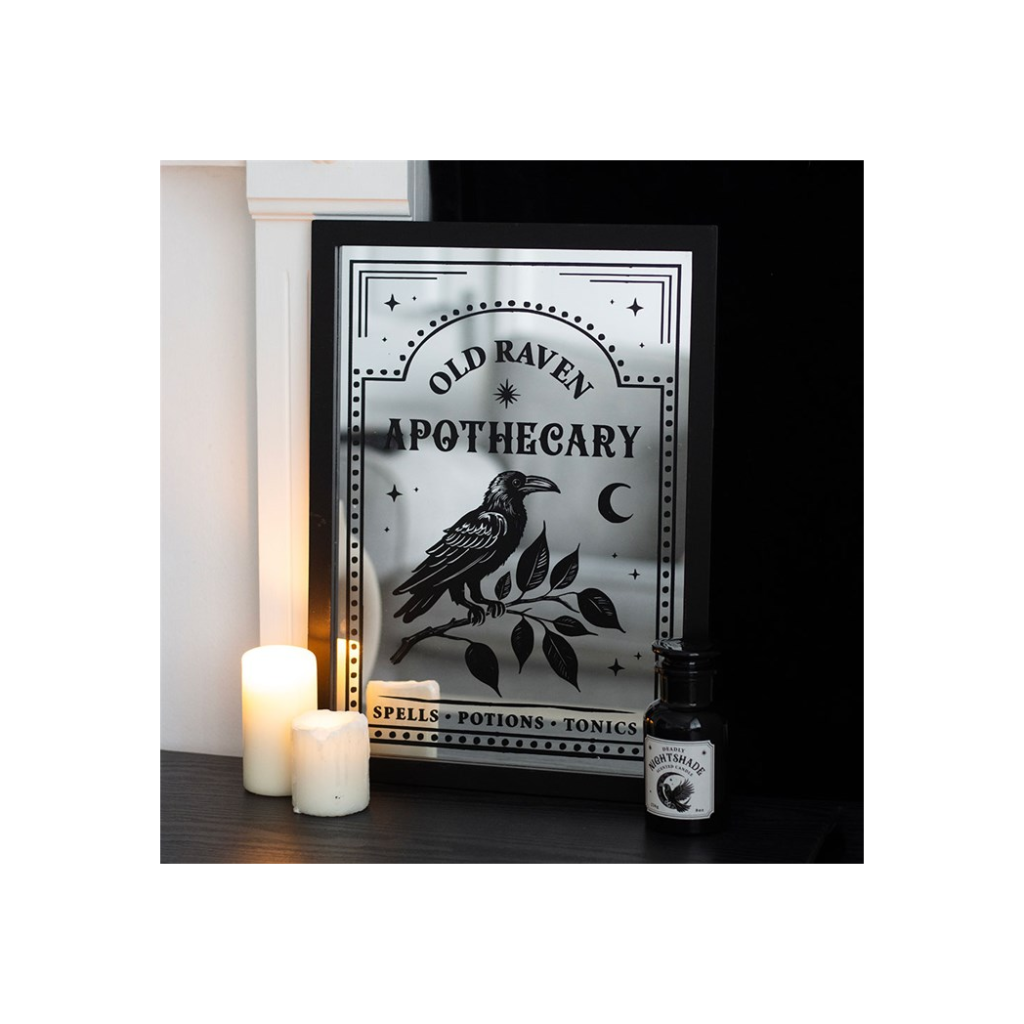 Raven Apothecary Mirrored Wall Art