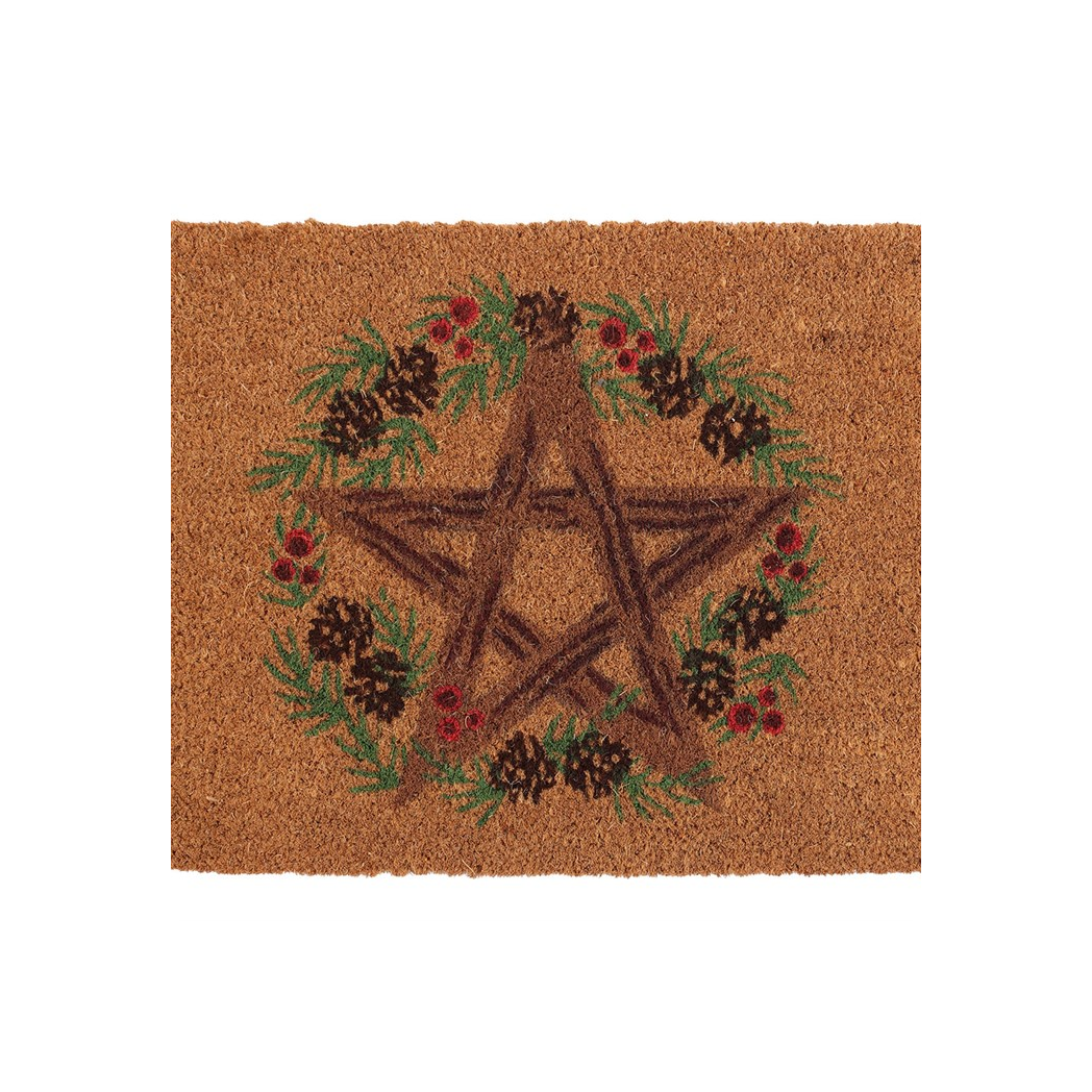 Natural Winter Solstice Pentagram Doormat - Image 3