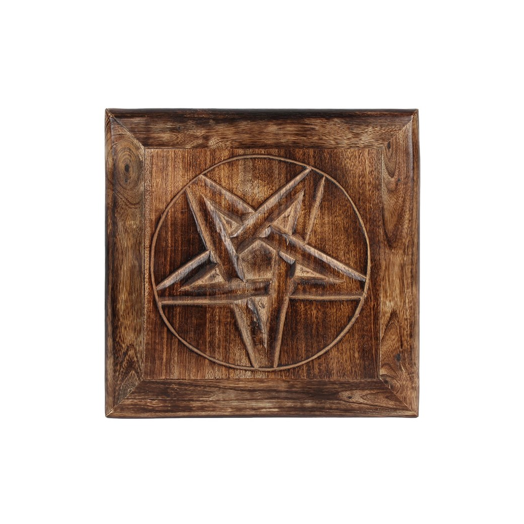 Mango Wood Pentagram Altar Table - Image 2