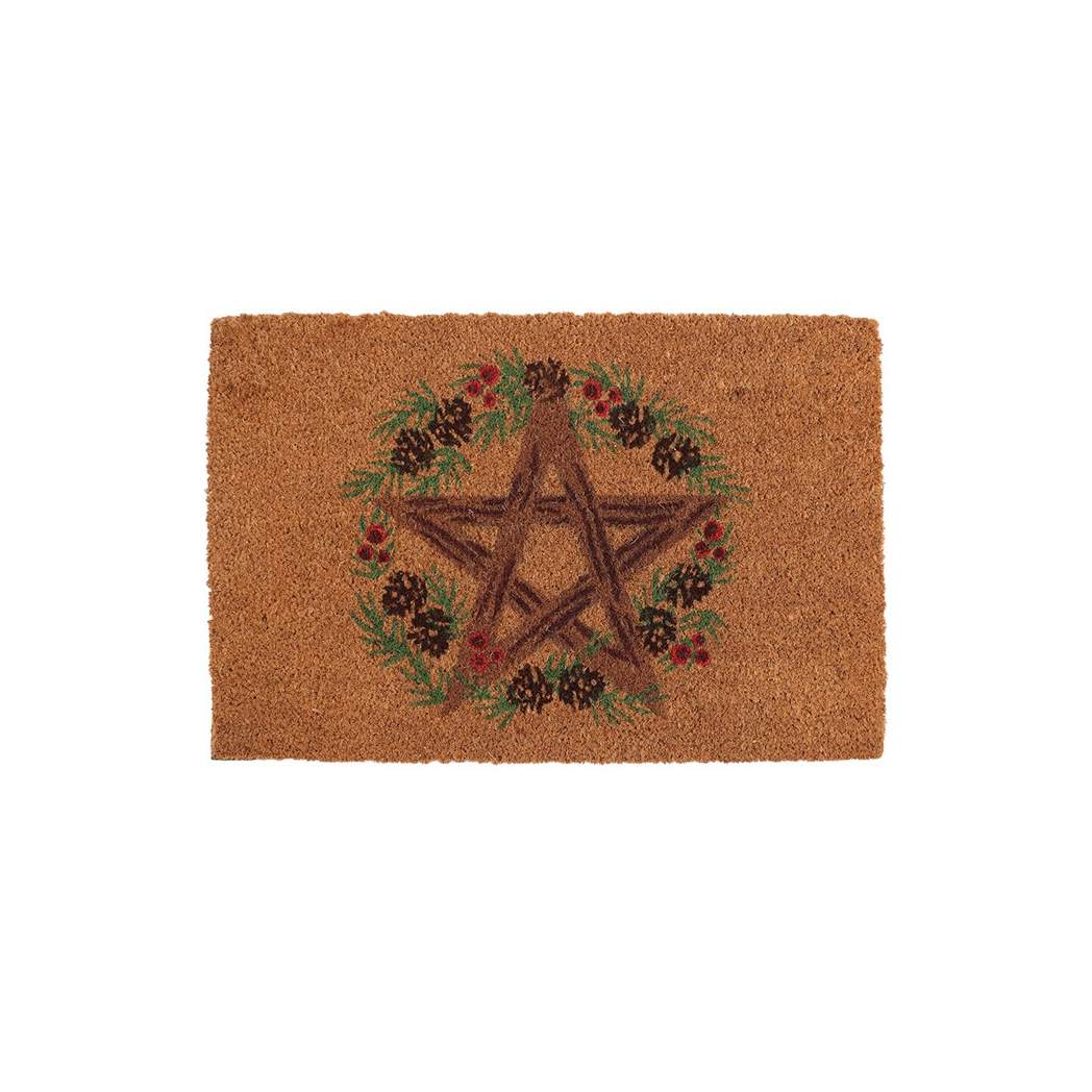Natural Winter Solstice Pentagram Doormat - Image 2